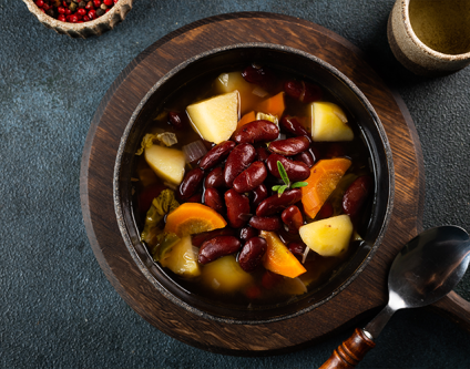 Do: Linseneintopf mit Würstchen